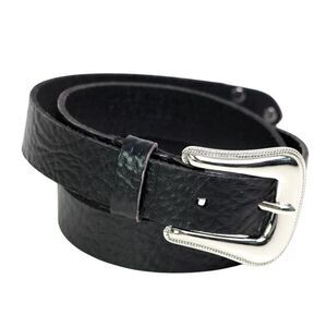 Urban Outfitters BLACK REAL LEATHER 7/8"Wd DRESS CASUAL CLASSIC BELT Sz S (M23